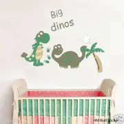 2 Big Dinos Removable Wall Art Decal kids room decor