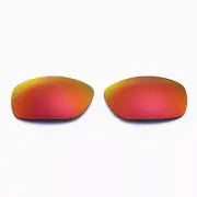 Walleva Fire Red Polarized Replacement Lenses For Oakley Ten Sunglasses