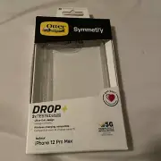 Brand New Otter Box Symmetry Series Case iPhone 12 Pro Max Clear Silver Flake