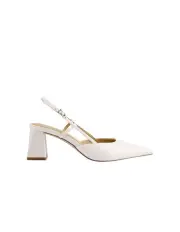 [SIREN] Yasmine Slingback Heels in Chalk