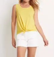 Sussan - Womens Sunflower Yellow Tie Front Top/Tank - Size Medium RRP $39.95