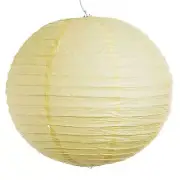 (Set of 3) Light Yellow Paper Party Wedding Lanterns - 12", 16" and 20" sizes