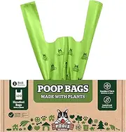 Pogi's Compostable Poop Bags - 120 Dog Poop Bags with Easy-Tie Handles - Leak-Proof, Plant-Based, ASTM D6400 Certified Home Compostable Waste Bags for Dogs (120 Bags with Handles)