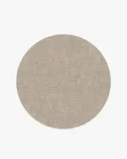 185' Round | Machine Washable Runner Rug | Kid & Pet Friendly | Indoor Rug | Crosshatch Natural Rug | Ruggable