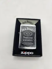 Jack Daniels Chrome Zippo Lighter 24779 New In Box