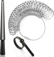 27 PCS Ring Sizer Measuring Tool Kit,Plastic Ring Mandrel,Reusable Finger Size T