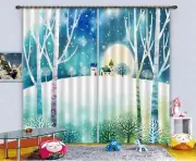 3D Woods Snow 686 Blockout Photo Curtain Print Curtains Drapes Fabric Window AU