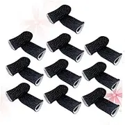 POPETPOP 10Pcs Sweat Finger Sleeves for Mobile Gaming Breathable Touch Screen Covers Oil Slip Thumb Protectors for Gamers the Go White Edge