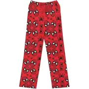 Womens Ladies Hello Kitty Spiderman Pajamas Pants Flannel Autumn Cozy Warm Soft Home Trousers - SNNGV Red Spiderman M