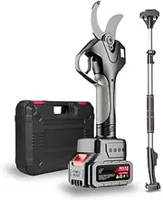 21V ELECTRIC SCISSORS With EXTENSION POLES，40mm Diameter Cordless Secateurs For Gardening Heavy Duty Branch Pruner, 4500 Mah Battery Powered Tree Pruner(‎1Battery)