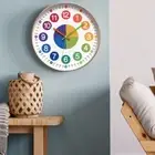Round Electronic Color Clock Mute Learning Wall Hanging Clock Living Bedroom