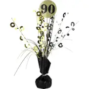 Prismatic Black and Gold 90th Birthday Spray Centrepiece