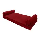 SLIPCOVER ONLY V5 Velvet Indoor Daybed Mattress Pillow Contrast Trim Full AD369