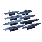 8Pcs 4D Aircraft Carrier Toy Model Ship Model for Party Favors Children Kids