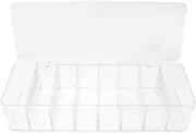 Box Plastic Cable Management Box with Compartments Durable Cord Organizer for Easy to Clean and Dust Storage