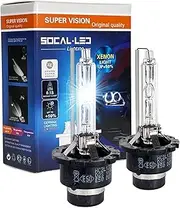 SOCAL-LED 2x D2S HID Bulbs 35W AC Factory Xenon HID Headlight Direct Replacement 6000K Crystal White