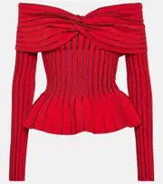 Balmain Knitted off-shoulder top