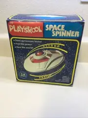NEW! RARE VINTAGE 1979 PLAYSKOOL SPACE SPINNER UFO GYROSCOPE #240 TRICKS & SOUND