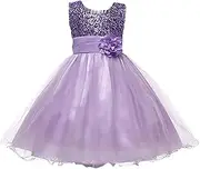 [Generic] Girls Ballgown Dress with Sequin Flower Dress Wind Cake Dress Dress Kids Pageant Gown