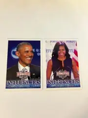 2016 Political Trading Cards Barrack & Michelle Obama" 2-card lot "