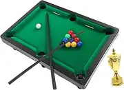 BRIGHTFUFU 1set Miniature Pool Table for Boys and Girls Parent-boy Girl Billiard Game Fun Indoor Toy with Trophy Multi Game Table for Adults Boy Girl for Family Interaction and Skill