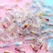 20pcs capsule small people pill earrings pendant accessories Resin slime Filler