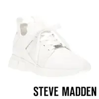 在飛比找momo購物網優惠-【STEVE MADDEN】DECEND 拼接綁帶休閒鞋(白