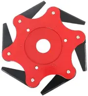 Premium Steel Trimmer Head with 6 sharp razor blades for efficient cutting, Upgraded Weed Eater Blades for Pro Landscaping, Durable 65Mn Steel Construction Ideal for landscapers & homeowners (Red)