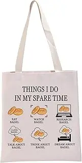 G2TUP Bagel Lover Gift Bagel Tote Bag Bagel Taster Handbag Bagel Maker Gift Bread Enthusiasts Gift