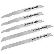 NEWURBAN 5 Pack Stainless Steel Reciprocating Saw Blades for Frozen Meat Bone Fo