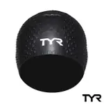 【美國TYR】泳帽 凸點 LONG HAIR SILICONE CAP BLACK(女用-黑)