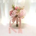 ❀浪漫花屋❀ 手捧花 新娘結婚韓式婚禮花球 婚紗照捧花 假花 伴娘拍照道具花束 仿真花束