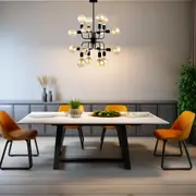 Hexade Modern Pendant Lights 16xE27 in Black or Gold