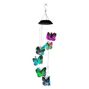Solar Garden Lights LED Solar Wind Chimes Outdoor Butterfly Hanging Wind Chimes Lamp