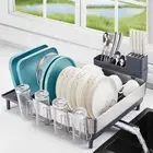 Large Dish Drying Rack, Expandable Dish Rack, Stainless Steel Dish Rack for K...