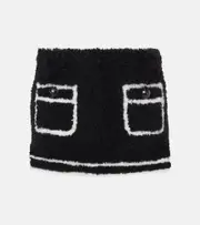 [Blancha] Blancha Shearling miniskirt AU 10 black