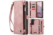 Samsung Galaxy S23 5G CaseMe 008 2-In-1 Wallet with Detachable Cover, 8 Card Slots + Zip Pocket