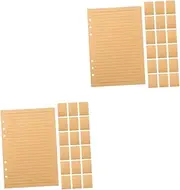LALAFINA 2sets Lined Filler Paper A5 Inserts Ruled Notebook Paper Spiral Binder Journal Study Journal Notebook 80sheets*2