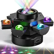 6 Arms DJ Moving Head Light Equipment,Indoor Party Disco Lights, LED Moving Head Lights RGBW DJ Lights Stage Lighs with DMX-512 Controller,Sound Activated,for Parties KTV Wedding Club