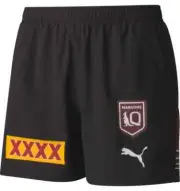 QLD Maroons 2024 NRL Mens Black Training Shorts Sizes S-5XL BNWT