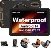 [AGM] PAD P2 Active Rugged Android 14 Tablet with Case, Waterproof/Drop-Proof, Widevine L1 Certification, 11" 90Hz FHD 480 NITS Display, MTK G99, 8000mAh, 16(8+8) + 256GB[TF 2TB], GPS, Compass, OTG