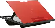 Mind Reader Lap Desk Laptop Stand, Bed Tray, Collapsible, Cushion, Portable, Dorm, Plastic, 14.75" L x 11" W x 7.3" H, Red