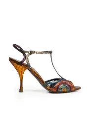 Metallic Strappy Sandals