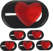 OHPHCALL 6pcs Heart Pattern Privacy Camera Cover Slide for Laptop Smartphone Tablet Protect Your Privacy