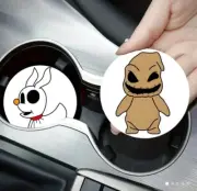 2 Pc Nightmare Before Christmas Car Coasters Zero And Oogie Boogie