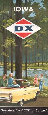 1964 D-X Road Map: Iowa NOS