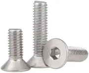 50pcs M3*20 316 Stainless Steel Countersunk Flat Hex Hexagon Head Screws Bolt DIN7991 Stainless Nails,Bolts