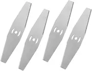 10pcs Slotted Blade Lawn Mower Metal Lawnmower Blades Garden Mower Blades Trimmer Accessories Trimmer Blades Mower Accessories Trimming Tools Weeding Machine Blades Steel Silver