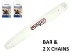 20'' Inch BAR AND 2 x CHAINS for Baumr-Ag SX75 62CC CHAINSAW .325 058 76DL