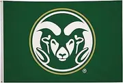 Colorado State Rams 5' x 8' College Sports Printed Flag - NCAA Licensed - Nylon - School Banner (Green, White)